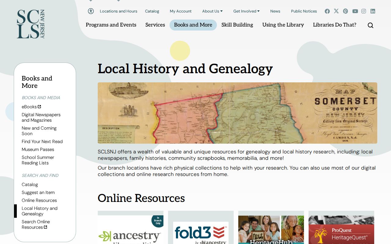 Somerset County city directory local-history collection at SCLSNJ