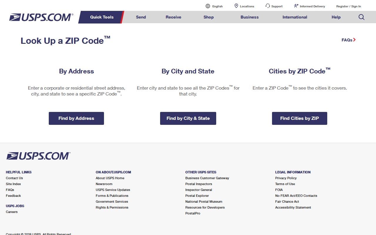 Somerset County ZIP code directory USPS postal lookup